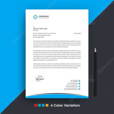 Official Letterhead Template