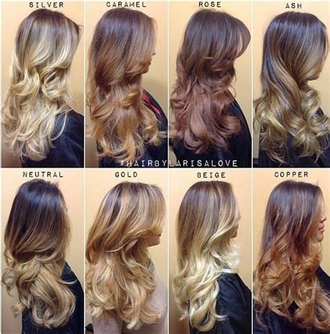 Ombre Hair Colour Chart