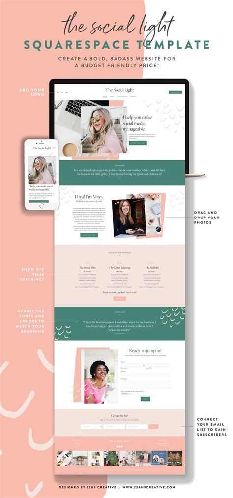 One Page Squarespace Template