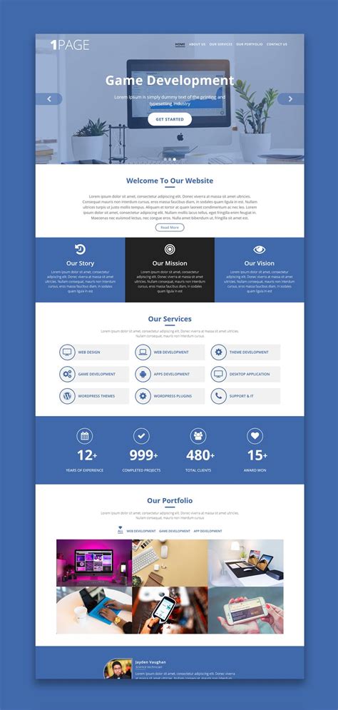 One Page Website Template