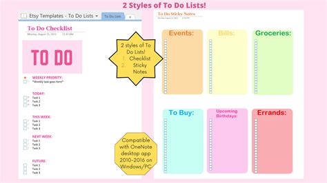 Onenote Todo Template