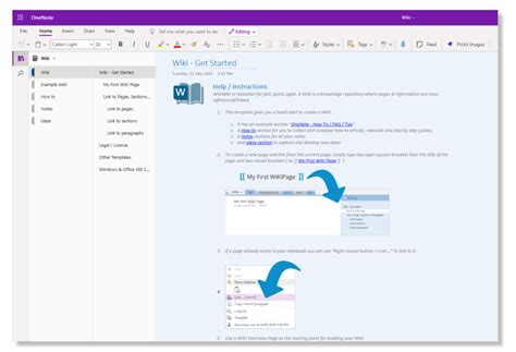 Onenote Wiki Template