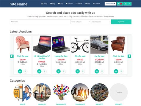 Online Auction Website Template
