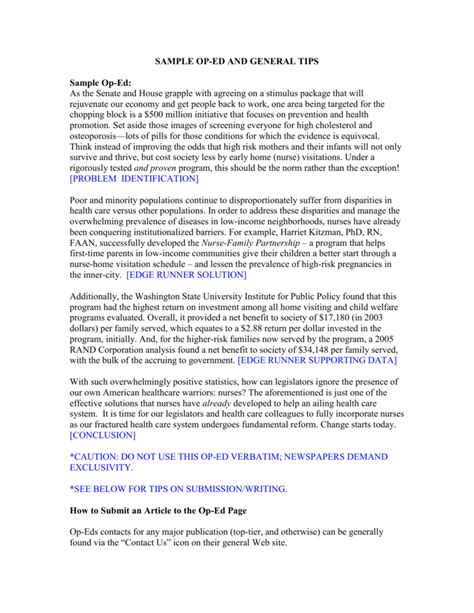 Op-ed Template