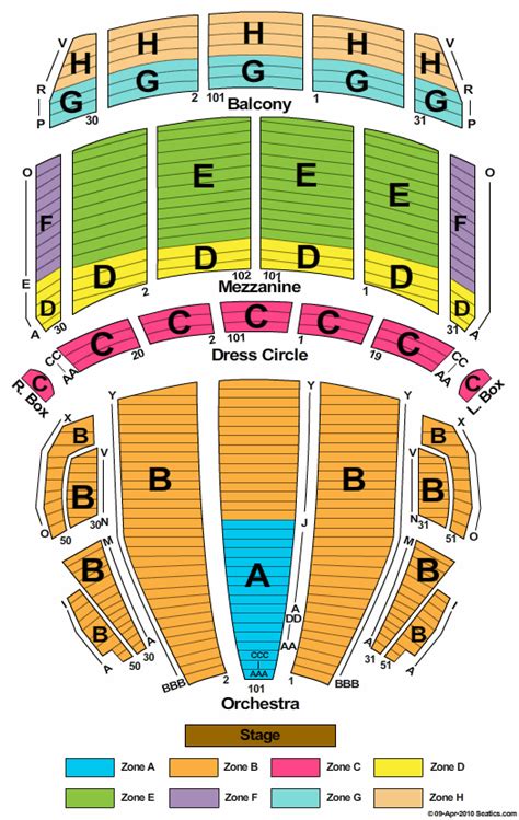 Opera House Seating Chart Boston Ma