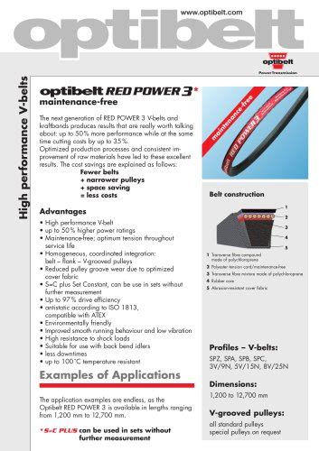 Optibelt V Belt Catalogue