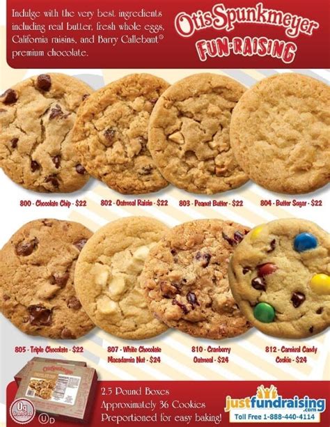 Otis Spunkmeyer Cookie Catalog