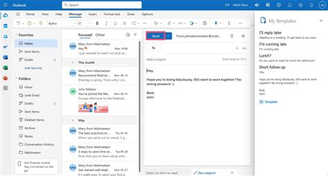 Outlook Mail Templates