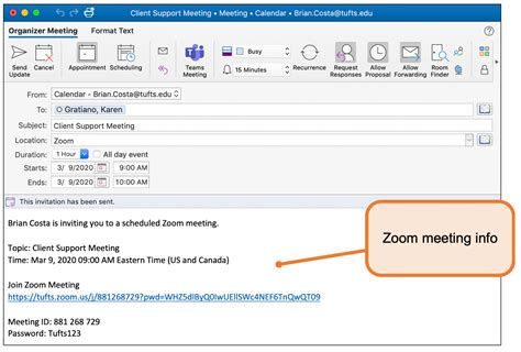 Outlook Meeting Template