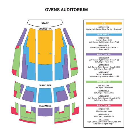 Ovens Theater Seating Chart