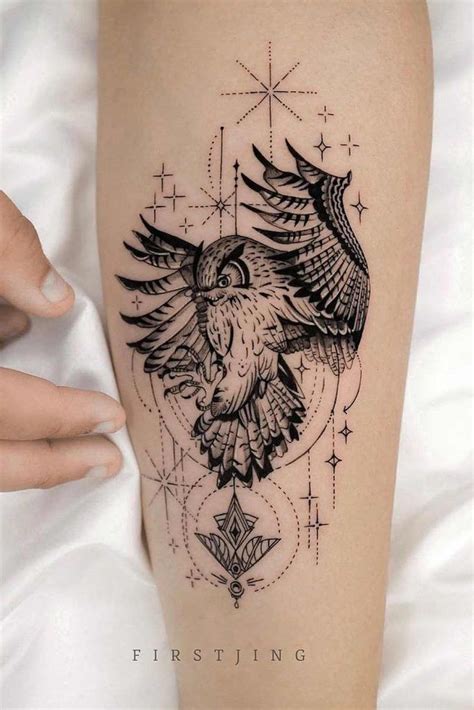 Owl Tattoo Template