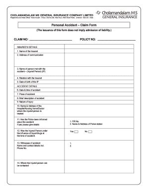 Pa Claim Form