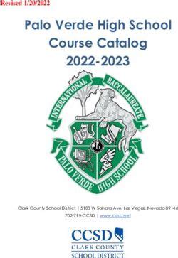 Palo Verde High Magnet School Course Catalog