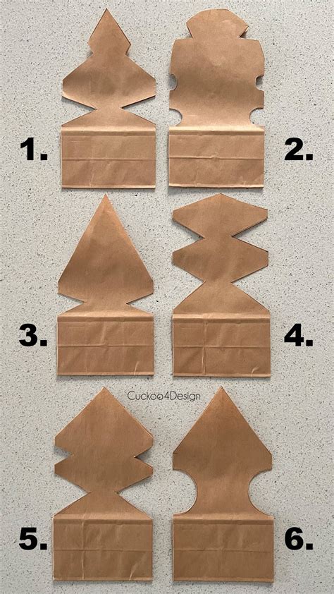 Paper Bag Snowflake Template