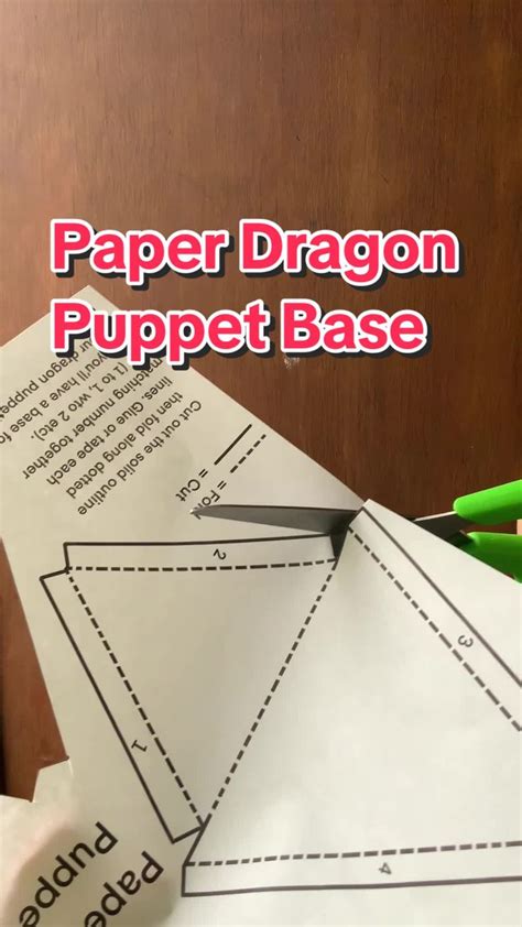 Paper Dragon Puppet Base Template