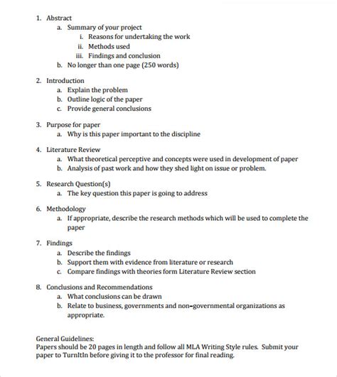Paper Outline Templates