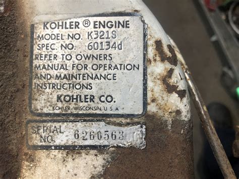 Parts Catalog For Kohler Model K321 Engine