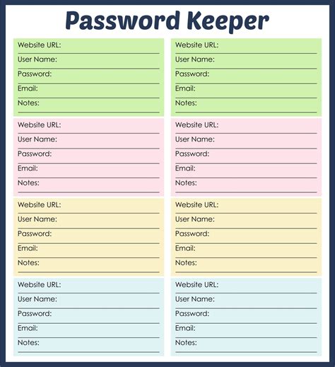 Password Keeper Template