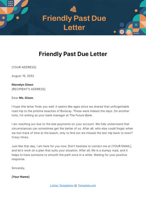 Past Due Letter Template