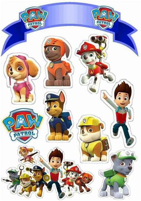 Paw Patrol Cake Topper Printable Free