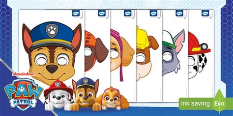 Paw Patrol Printable Masks