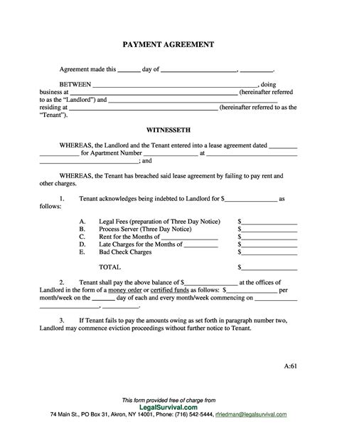 Payment Contract Template