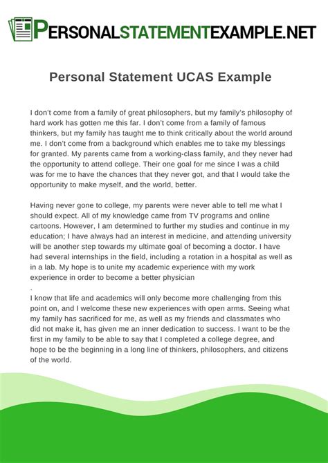 Personal Statement Template For Uni