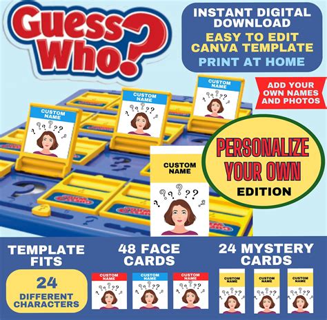 Personalised Guess Who Template
