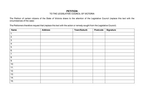 Petition Templates Free