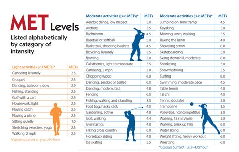 Physical Activity Mets Chart