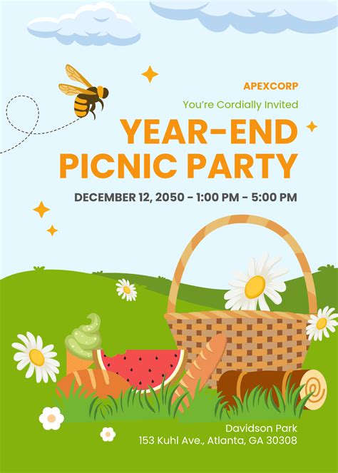 Picnic Invitation Template