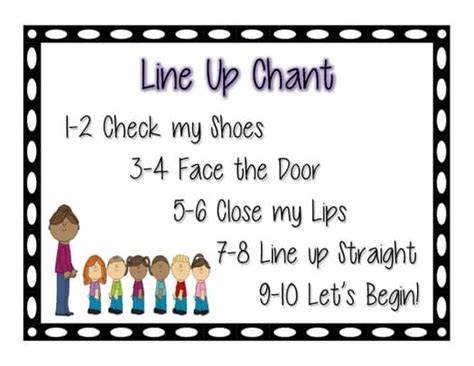 Pilgrim Line Up Chant For Kindergartners Free Printable