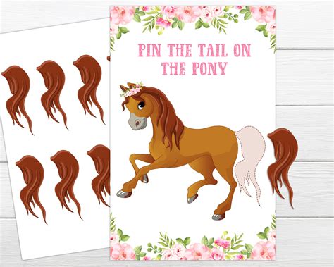 Pin The Tail On The Pony Free Printable