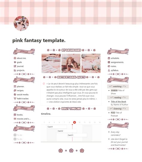 Pink Notion Templates
