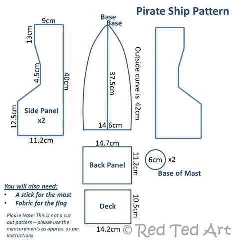 Pirate Ship Template