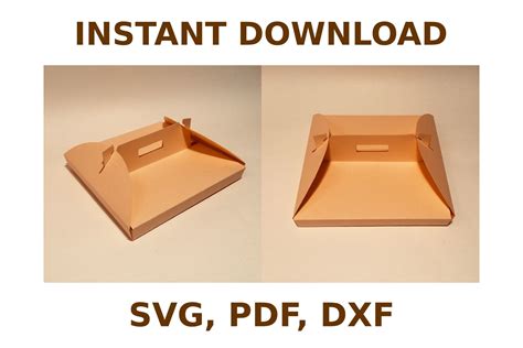 Pizza Box With Handle Template Svg Free