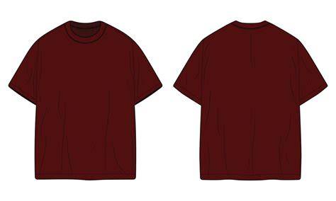 Plain Maroon Shirt Template