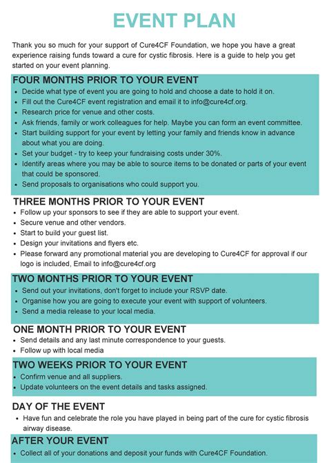 Planning An Event Template