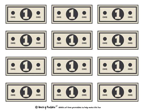 Play Money Printables
