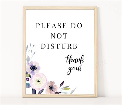 Please Do Not Disturb Sign Printable