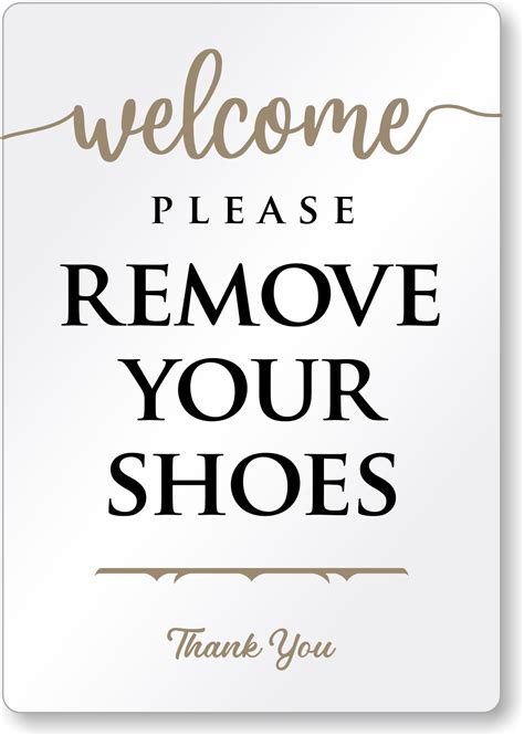 Please Remove Shoes Sign Printable