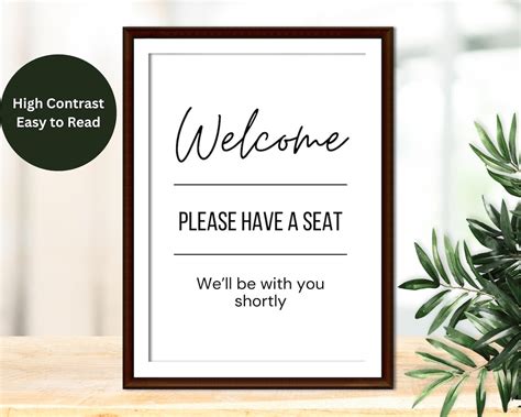 Please Sign In And Have A Seat Printable