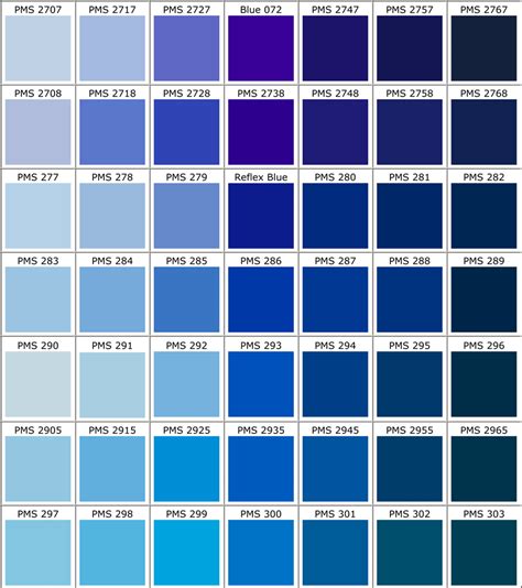 Pms Color Chart Blue