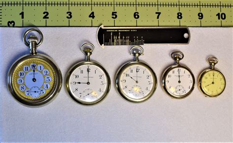 Pocket Watch Sizes Chart