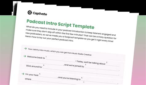 Podcast Introduction Template