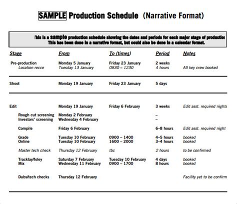 Podcast Production Schedule Template