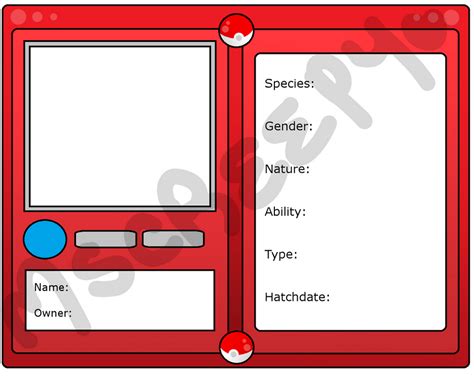 Pokedex Entry Template
