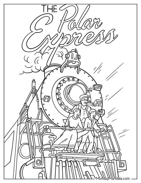 Polar Express Coloring Page Free Printable
