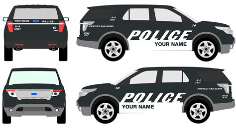 Police Car Graphics Design Template
