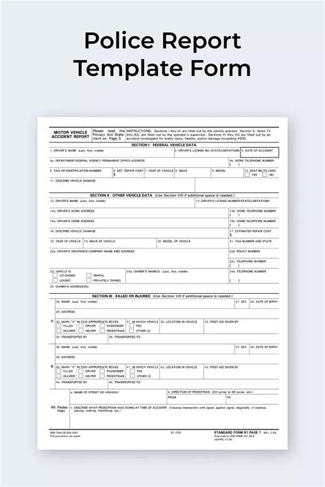 Police Report Template